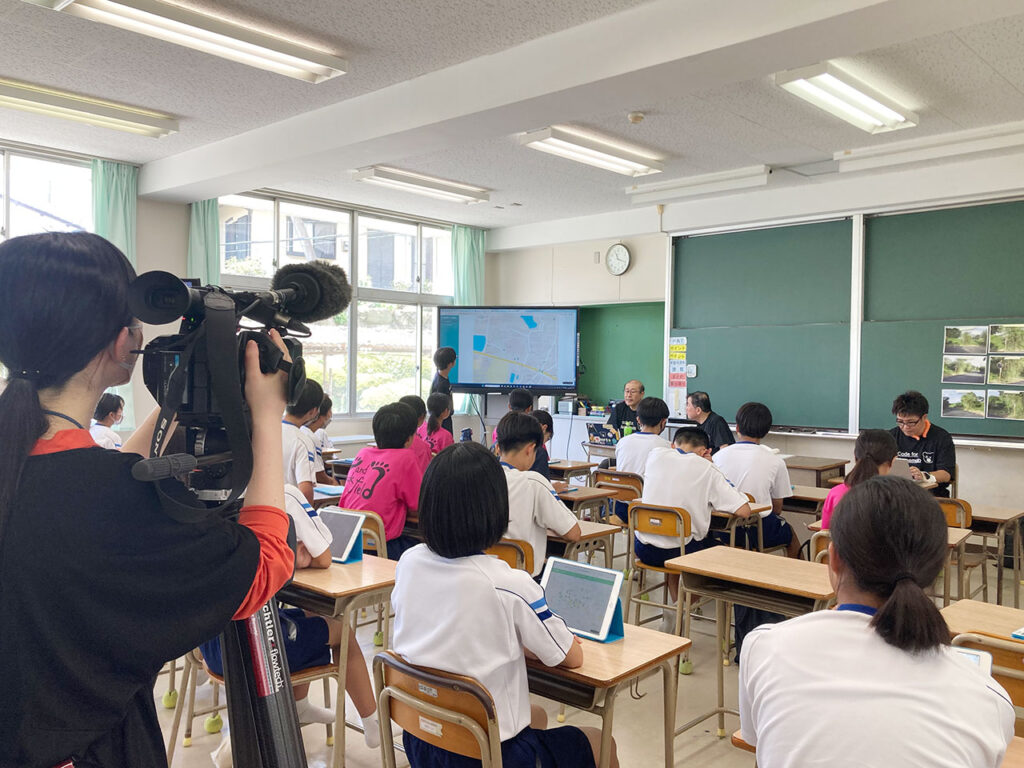 中学校で写真講座